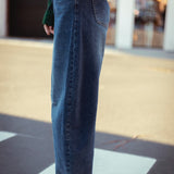 DARK BLUE BARREL JEANS 9130-1