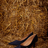 SAPPHIRE DARK BLUE CAT HEELS