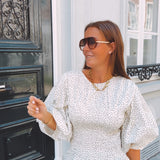 TRUDY ECRU POLKADOTS BLOUSE