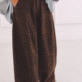 LARISSA BROWN LEOPARD BALLOON PANTS