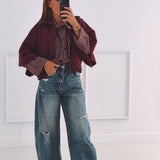 CARLOTTA BURGUNDY JACKET
