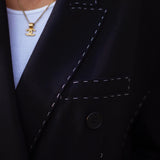 ROXIE DARK BLUE CONTRAST STITCH BLAZER