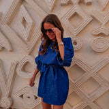 BOUCHRA BLUE DENIM DRESS