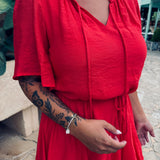 CARMELA RED MUSTHAVE DRESS