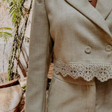 FELIZ MINT GREEN CROPPED BLAZER