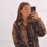 BAMBI BROWN FAUX FUR JACKET