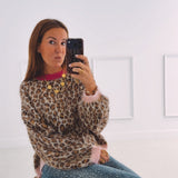 CLEMENCE BROWN LEOPARD SWEATER