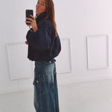 ANOUCK DARK BLUE ZIP JACKET