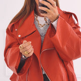 SLOANE RED LEATHER JACKET