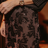 JINGLE ALL THE WAY BROWN BOW SEQUIN PANTS