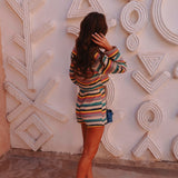 RAWANE MULTICOLOR STRIPED TWO-PIECE SET