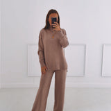 WYNDI TAUPE COMFY TWO-PIECE SET