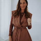 JULIE BROWN SLEEVELESS BLAZER