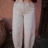 WHITE BALLOON JEANS 9223