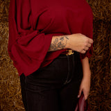 ZETHRA BORDEAUX SWEATER