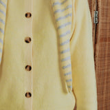 BOWIE YELLOW CARDIGAN WITH STRIPED SCARF