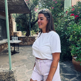 BILBAO WHITE RHINESTONE T-SHIRT