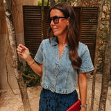 TESORO BLUE DENIM TOP