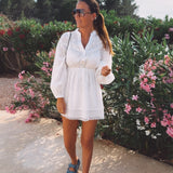 SOL Y SAL WHITE EMBROIDERED DRESS