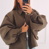 LEONIE KHAKI MIDSEASON JACKET