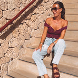 VIVIANA BURGUNDY TOP