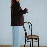 TERESA BURGUNDY BLAZER