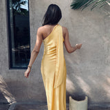SEPIDEH YELLOW ONE SHOULDER DRESS
