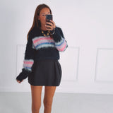 MARIAM DARK BLUE STRIPED SWEATER