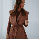 KIARA TERRACOTTA BROWN SPARKLE LONGSLEEVE