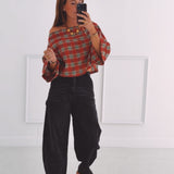 FIEN RED CHECKERED BLOUSE