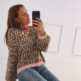 CLEMENCE BROWN LEOPARD SWEATER