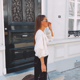 TRUDY ECRU POLKADOTS BLOUSE