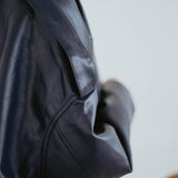 RIANNE DARK BLUE LEATHER JACKET
