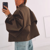 LEONIE KHAKI MIDSEASON JACKET