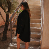 BOUZNIKA BLACK FLOWER DRESS