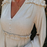 COCOTERO BEIGE LINEN PLAYSUIT