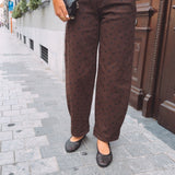 BROWN POLKADOTS BALLOON PANTS 9319