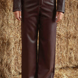 JESSAMY BROWN LEATHER PANTS