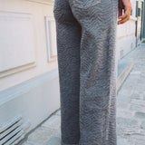 DARK GREY TIGER WIDE LEG 3725