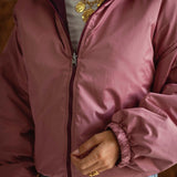TRUDY BURGUNDY/PINK REVERSIBLE PUFFER JACKET
