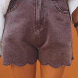 BROWN DENIM SHORT 1045