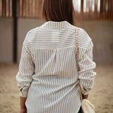 CAMILA WHITE STRIPED BLOUSE