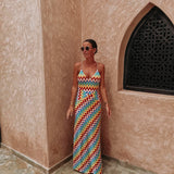 SAHRA MULTICOLOR RAINBOW DRESS