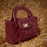 ABBY BORDEAUX SUEDE BAG