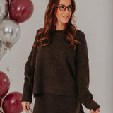 ROSALIND BROWN KNITTED TWO-PIECE SET