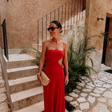 TABASCO RED CUT-OUT DRESS