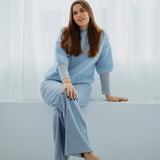 ISADORA SOFT BLUE MOHAIR SWEATER