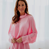 MIRELLA PINK SATIN DRESS