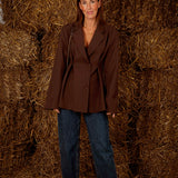 PYRISSA BROWN BLAZER