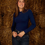 LEITH DARK BLUE LONGSLEEVE SHIRT